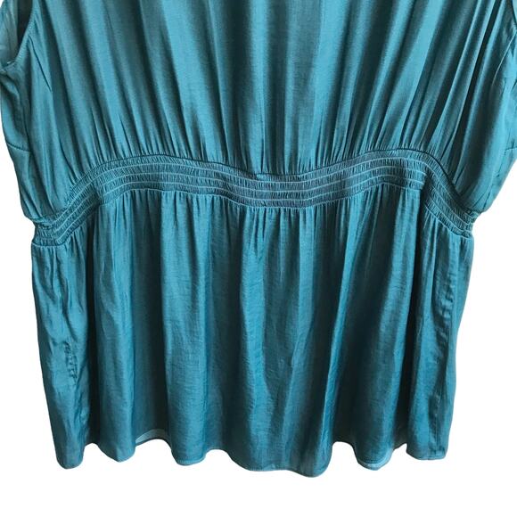 Loralette Embroidered Insert Sleeveless Top Size 3X NWT Teal Blue Boho Tank - Picture 8 of 14